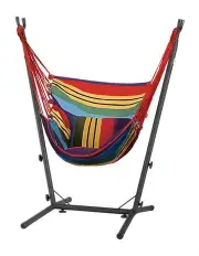 [Gardeon] Hammock Chair with Stand in Rainbow
