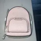 Michael Kors Jaycee Extra Small Zip Pocket Backpack Brown Mk Light Powder Blush