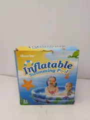 Ibasetoy Inflatable Kiddie Pool - 3 Rings Round Inflatable Swimming Pool For