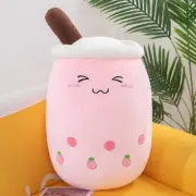 9.4 Inch Cartoon Bubble Milk Tea Plush Pillow, Cute Stuffed Boba Milk Tea Cup