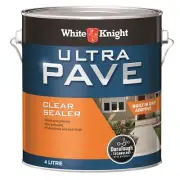 White Knight ULTRA PAVE CLEAR SEALER 4L Resists Dirt, Grease & Oil *Aust Brand