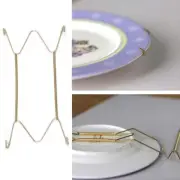 Plate Dish Hanging Hanger Flexible With Spring Wall Display Plate Stand Hooks