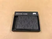 New Michael Kors Slim Billfold Wallet - Black