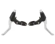 1 PAIR ALTALINE CANTILEVER BICYCLE BRAKE LEVER SET BLACK/CHROME.