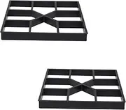 Kisangel DIY Cement Floor Molding Tool 2pcs Paving Moulds for Garden Path Creation