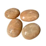 Large Sunstone Palmstone Set of 4 Pieces, Crystal Kits Shiny Orange Crystals