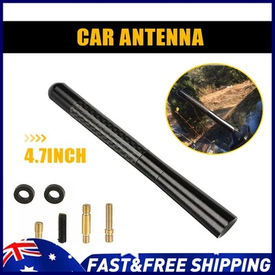 Car Universal Roof Mount Active Amplified AM + FM Radio Aerial Antenna Mast 4.7"