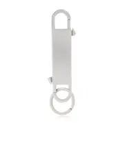 Rick Owens Gemini Logo-Debossed Hook Keyring One size silver