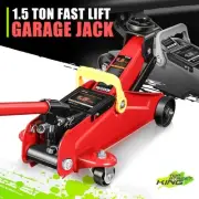 Heavy Duty 1.5T Low Profile Hydraulic Trolley Service Floor Jack Quick Lift Red