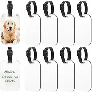 [outret] Sublimation Tags, White Baggage Tags, Blank Luggage Tags with Straps, Blank Travel Bag Baggage Tags, Blank Suitcase Label Tag for Easy Identification Personalize Your Luggage