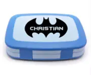 BATMAN Personalised NAME LABEL STICKER Boy Lunchbox School Fun