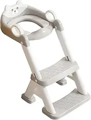 Jubepk Baby Toilet Seat,2-in-1 Training Toilet Adjustable Height Potty Seat | Foldable Kids Trainer Non-Slip Baby Tools with Splash Guard for Bathroom