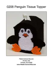 Penguin Tissue Topper-Plastic Canvas Pattern or Kit