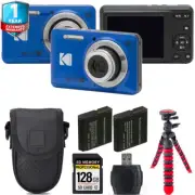 Kodak PIXPRO FZ55 Digital Camera (Blue) + Extra Battery +1 Yr Warranty +128GB