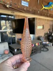 Empoli Genie Bottle Stopper Replacement In PEACH 8” Tall D. Point HOLLOW RESIN.