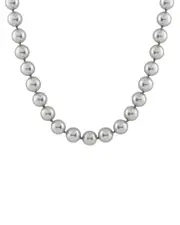 Splendid Pearls Silver 16-17mm Shell Pearl Necklace