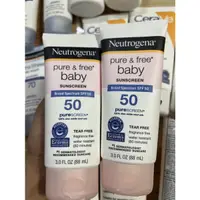 在飛比找蝦皮購物優惠-Neutrogena Pure & Free 嬰兒防曬霜廣譜