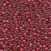 Silver-Lined Flame Red AB Miyuki Seed Beads 6/0 (6-91010-TB)