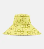 [Gucci] Gucci Horsebit cotton canvas bucket hat UK 6 5/8 yellow