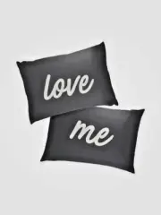 A-Holes Live Forever Double-Sided Love Me F You Moody Grey Pillowcase Set