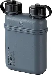 ELECOM NESTOUT Portable Charger, 15000mAh Outdoor Battery Power Bank, 32W USB-C Fast Charging PD, Waterproof IP67, Durable Shockproof, Battery Pack for Smartphone Tablet Hiking Travel Camping - Gray