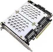 xioaue PH46-2 Dual-Disk SFF8639 U.2 NVME and SATA 2.5-Inch Hard Drive to PCIE4.0 Split Card
