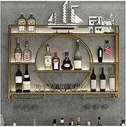 Modern Metal Wine Rack for Cupboard Wall Mounted Bar Unit with Multifunctional Champagne Glass Storage Stylish Iron Display for Home & Restaurant
