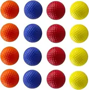 Zxpjkyu 16 Pack 4.2cm Multicolor PU Foam Golf Training Balls Realistic and Soft Texture