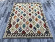 Handmade Afghan Kilim Rug,Flat Weave Handmade Rug 195 CM X 151 CM ( KSR#93 )
