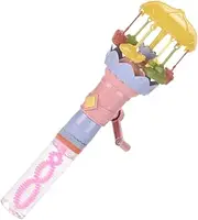 Kids Bubble Wand | Cute Carousel Glow Blower | Portable Sensory Bubble Wands for Kids Boys Girls Backyard Party Birthday Easter Christmas Beach Lawn Garden Park