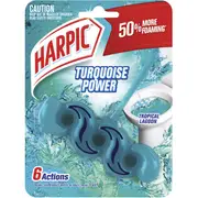 Harpic Turquoise Power Tropical Lagoon Toilet Cleaner Block each