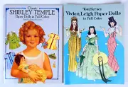 Dover Classic Shirley Temple + Vivien Leigh by Tom Tierney Paper Doll Books
