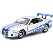 [The Fast and the Furious] F&F 2002 Nissan GTR R34 Silver 1:32 Scale Hollywood Ride