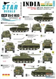 SRD35C1033 1:35 Star Decals - Indo-Pakistani War 1965 India AMX-13/75 / Sherman