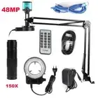 Foldable 48MP 4K 1080P HDMI USB Digital Video Microscope Camera 150X C-mount