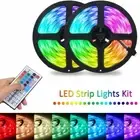 32FT LED Strip Lights 5050 RGB Light Colour Changing Tape with Remote Cabinet TV