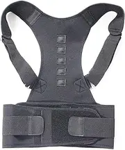 Corrector Women and Men Full Back Support Brace,Adjustable Kyphosis Brace Scoliosis Humpback Correction Belt for Students Children Adult,Black-X-Large,Black-X-Large