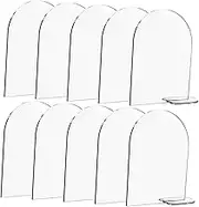 Cabilock 10Pcs Acrylic Table Holders Blank Signs for Weddings Events Parties Acrylic Place Cards with Stable Base DIY Tabletop Display