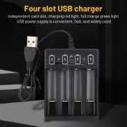 4-Slot Smart USB Battery Charger for NIMH NICD AA AAA Rechargeable Batteries