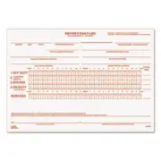Driver's Daily Log Book With Daily Record And Hours Summary, Two-part Carbonless