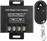 Sluffs RF Dimmer Controller, DC12-24V 30A 720W 3 Keys TRIAC Switch, Remote Control Dimmer, Black