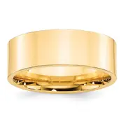 Solid 18K Yellow Gold 8mm Standard Flat Comfort Fit Men's/Women's Wedding Band Ring Size 11.5