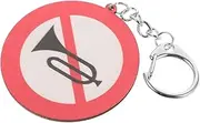 WHAMVOX No Tooting Sign Keychain Pendant Unique Road Traffic Charm for Bag Decoration Lightweight Keychain for Car Keys Wallets and More Eye Catching Handbag Accessory