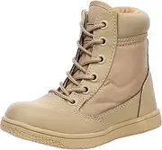 [zpllsbratos] Boys Girls Outdoor Ankle Hiking Boots Trekking Walking Shoes Military Work Combat Jungle Boots