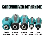 Practical Screwdriver Bit Holder for 1/4'' and 4mm Hex Adapter Connections