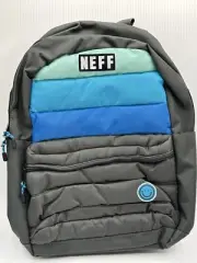 New 18 “ Neff Heatwave Puffer Retro - School - Laptop Backpack Gray Blue