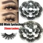 Long Wispy Fluffy Hair Lash Extension False Eyelashes 25mm Lash 8D Mink