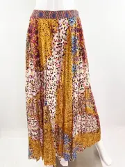 Anthropologie Bhanuni by Jyoti PANTHERA Leopard Maxi Skirt Size 4 Boho NEW