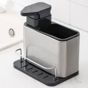 Multifunction Soap Dispenser 3-in-1 Sink Organizer Tray Kitchen Supplies