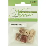 Ribtex Stone Chunk Beads-Sunstone (6 Pieces)